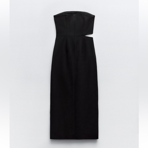 Zara NWT strapless cutout midi dress - Picture 4 of 7